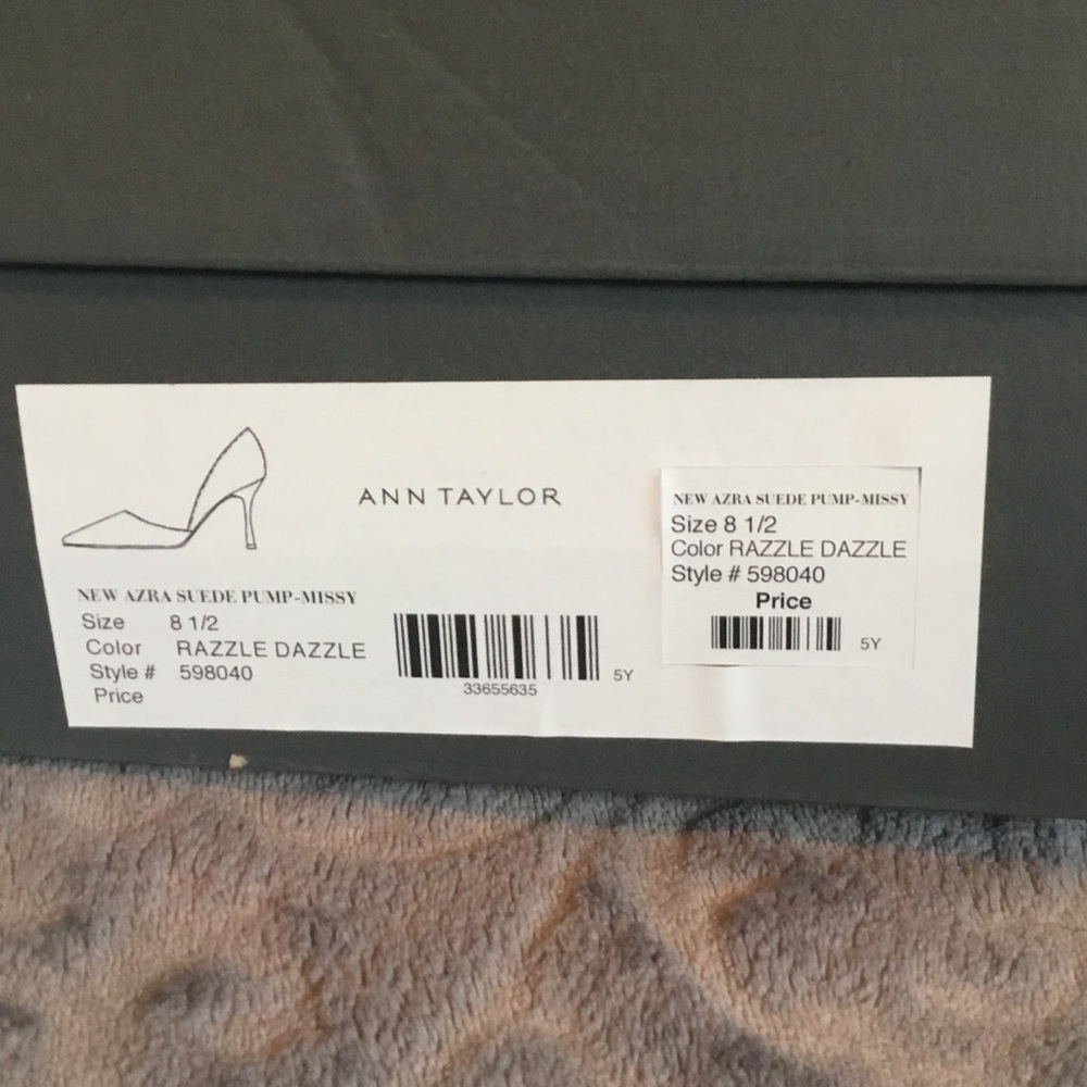 Ann Taylor Razzle Dazzle Suede Heels